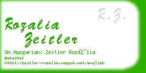 rozalia zeitler business card